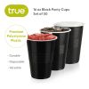16 oz Black Party Cups, 50 pack by True