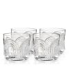 Deco Beau Crystal Lowball Tumblers Viski®
