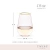 Rose Crystal Stemless Wine Glass Set by Twine®