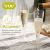 True Party 5.5 oz Plastic Champagne Flute, Set of 12