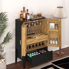 Lockers,side cabinets,Wine Bar Cabinet,Liquor Storage Credenza,Sideboard with Wine Racks & Stemware Holder,Wine glass holder,Metal handle