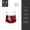 Seneca Crystal Faceted Wine Glasses Viski®