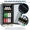 Built-in and Freestanding 15" Mini Beverage Refrigerator/Wine Cabinet, 120 Cans, 37-65Â°F, Quiet, Adjustable Shelves, LED Lighting, ETL
