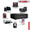 5 CORE Power Amplifier 40W RMS 300W Peak Amp With USB AUX & 3 Mic Input Stereo Receiver + Bass & Trebble Control Home Audio System Amplificador for In
