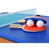 5-in-1 Multi-Game Table - Billiards, Push Hockey, Foosball, Ping Pong, and Basketball brown /blue