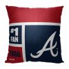 [Personalization Only] OFFICIAL MLB Colorblock Personalized Pillow - Atlanta Braves