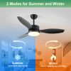 52 inch Indoor/Outdoor Ceiling Fan with LED Select Light Kit - Black