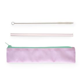 Lavender Glass Straw Set by Blush®