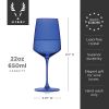 Reserve Nouveau Crystal Wine Glasses in Cobalt Viski®