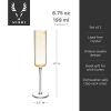 Laurel Crystal Champagne Flutes Viski®