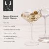 Seneca Crystal Diamond Martini Glasses Viski®