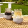 Glass FREEZE™ Wine Glass (set of two) in Gray by HOST®