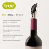 Duo Bottle Stopper And Pour Spout in Black by True