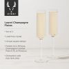 Laurel Crystal Champagne Flutes Viski®