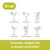 Smoke-Colored Plastic Cocktail Shaker with Recipes by True