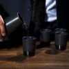 5-Piece Stoneware Sake Set in Black Viski®