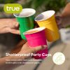 16 oz Bright Color Plastic Cups, Set of 24 by True
