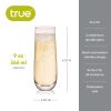 Stemless Champagne Flutes by True Set of 8