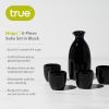Moga™: 5-Piece Sake Set in Black by True