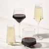 Seneca Crystal Faceted Wine Glasses Viski®