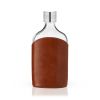 Admiral Parker Leather-Wrapped Glass Flask Viski®