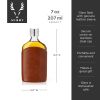 Admiral Parker Leather-Wrapped Glass Flask Viski®