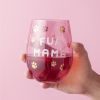 Fur Mama 20 oz Stemless Wine Glass Blush®