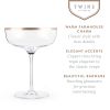 Copper Rim Crystal Coupe Set by Twine®