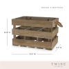 Wooden 6-Bottle Crate by Twine®
