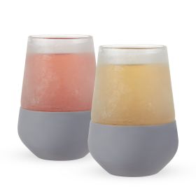 Glass FREEZE™ Wine Glass (set of two) in Gray by HOST®