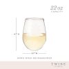 Scattered Snowflakes Stemless Wine Glass by Twine®