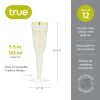 Plastic Gold-Rimmed Champagne Flutes by True