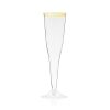 Plastic Gold-Rimmed Champagne Flutes by True