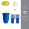 16 oz Blue Party Cups, 24 pack by True