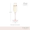 Rose Crystal Champagne Flute Set by Twine®