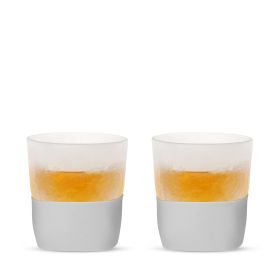 Glass FREEZE™ Whiskey Glass in Gray (set of two) by HOST®