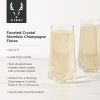 Seneca Crystal Faceted Stemless Flute Glasses Viski®