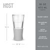 Glass FREEZE™ Beer Glass in Gray (set of two) by HOST®