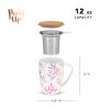 Bailey™ Botanical Bliss Ceramic Tea Mug & Infuser by Pinky U