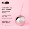Silver Disco Ball Drink Tumbler Blush®