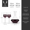 3-Piece Raye Crystal Angled Bordeaux Glass and Decanter Set