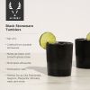 Stoneware DOF Tumblers in Black Viski®