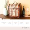 6 Bottle Old World Wooden Wine Box by Twine®