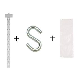 Clip Strip® Merchandiser + S Hook + Polybag