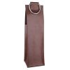 Brown Faux Leather Single-Bottle Wine Tote by Viski®