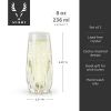 Cactus Crystal Stemless Champagne Flutes by Viski®