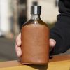 Admiral Parker Leather-Wrapped Glass Flask Viski®