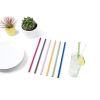 Silicone Straws, Set of 6 with Cleaning Brush by True