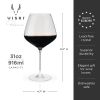 Reserve Inez Crystal Burgundy Glasses Viski®