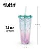 Mermaid Glitter 24 Oz Drink Tumbler Blush®